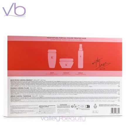 Set Îngrijire Păr Kérastase Chroma Absolu - Șampon 250ml, Mască 200ml, Ser Termic 150ml