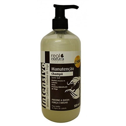 Șampon Real Natura pentru întărirea părului, fără sulfat, cu pompă, 500ml