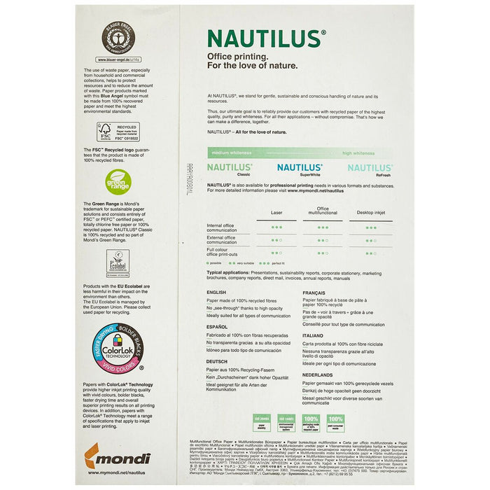 Hârtie pentru printat Nautilus NT-80-A4 A4