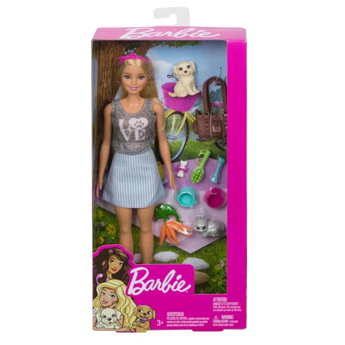 Păpușă Mattel Barbie, cu animale de companie și accesorii