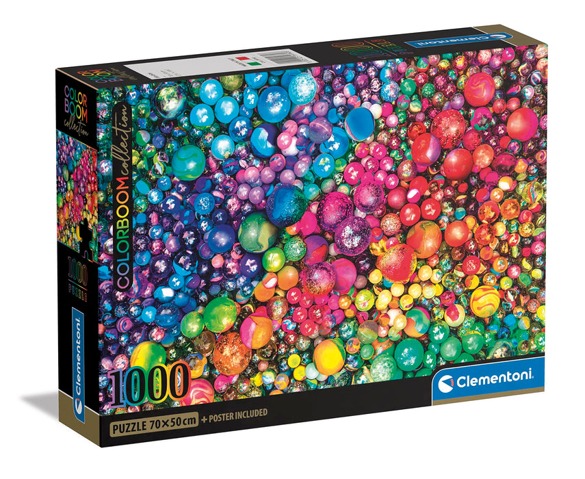 Puzzle Clementoni, colecția Colorboom, Marbles, 1000 de piese, 70 × 50 cm