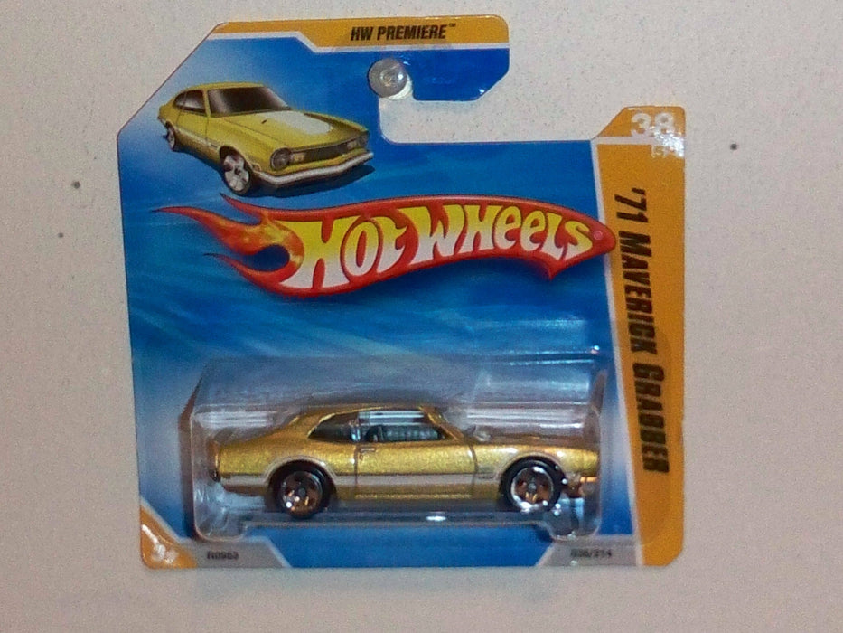 Mașinuță Die-cast, Hot Wheels, '71 Maverick Grabber, Auriu