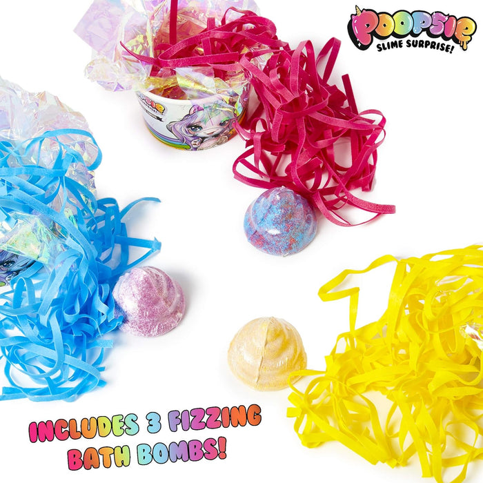 Set de baie MGA Poopsie Slime Surprise!, 3 bombe de baie și Bath Noodles