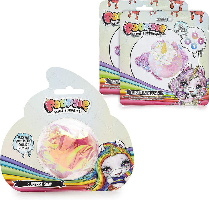 Set de baie MGA Poopsie Slime Surprise, 2 bombe de baie și 2 săpunuri