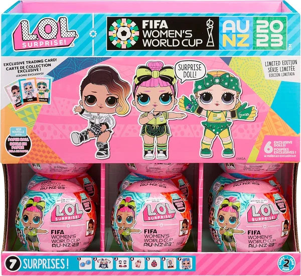Păpușă surpriză MGA L.O.L. Surprise!, FIFA Women's World Cup AU NZ 2023, 7 surprize