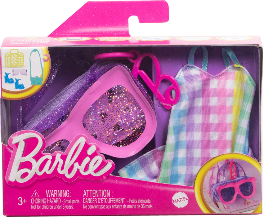 Set de ținută și accesorii pentru păpușă Mattel Barbie, geantă de lux, 3+ ani