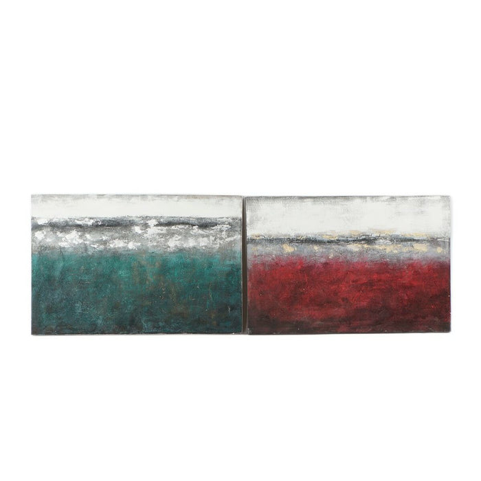 Tablou DKD Home Decor 120 x 3,5 x 80 cm Abstract Modern (2 Unități)