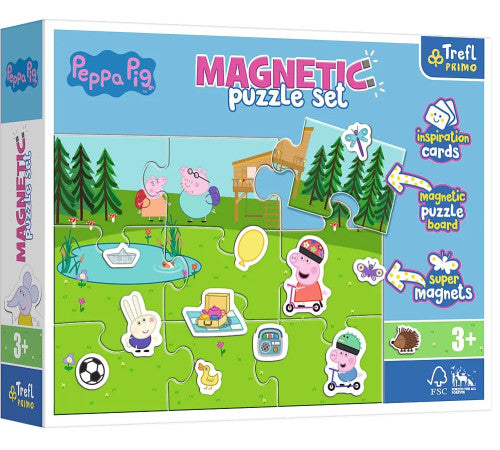 Puzzle magnetic Trefl Peppa Pig, 9 piese, 3+ ani