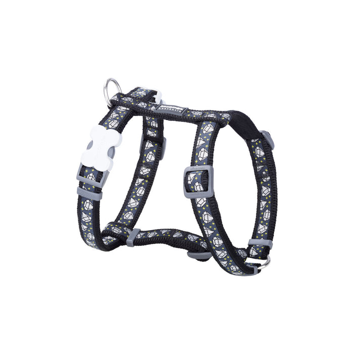 Ham pentru câini Red Dingo STYLE DIAMOND 45-66 cm Negru 36-59 cm