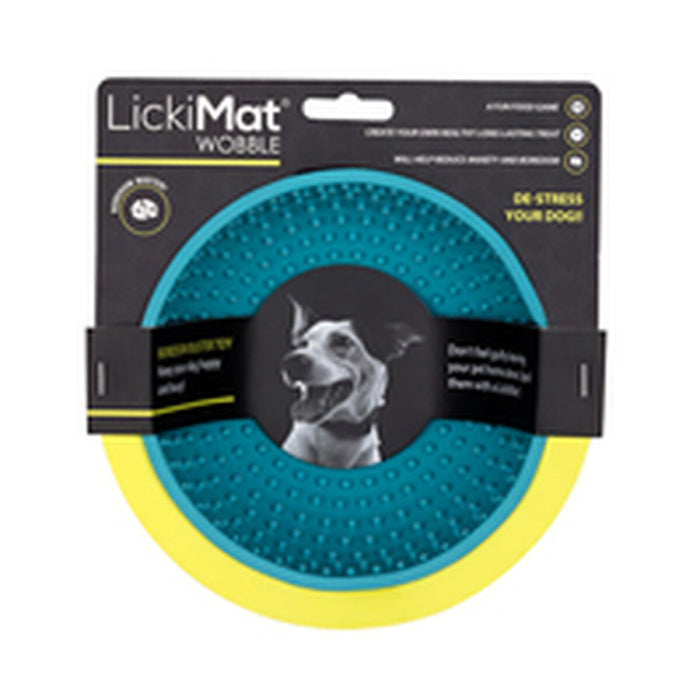Dispozitiv de hrănire pentru câini Lickimat Wobble Turquoise Gumă