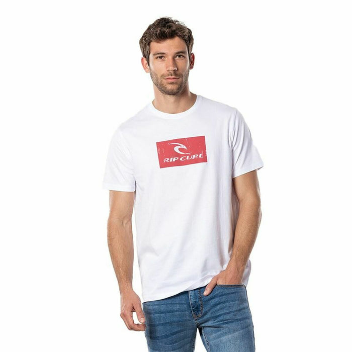 Tricou cu Mânecă Scurtă Bărbați Rip Curl Hallmark Alb Bărbați