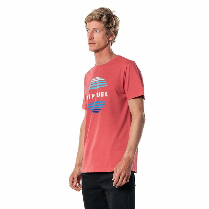 Tricou cu Mânecă Scurtă Bărbați Rip Curl El Mama Roșu