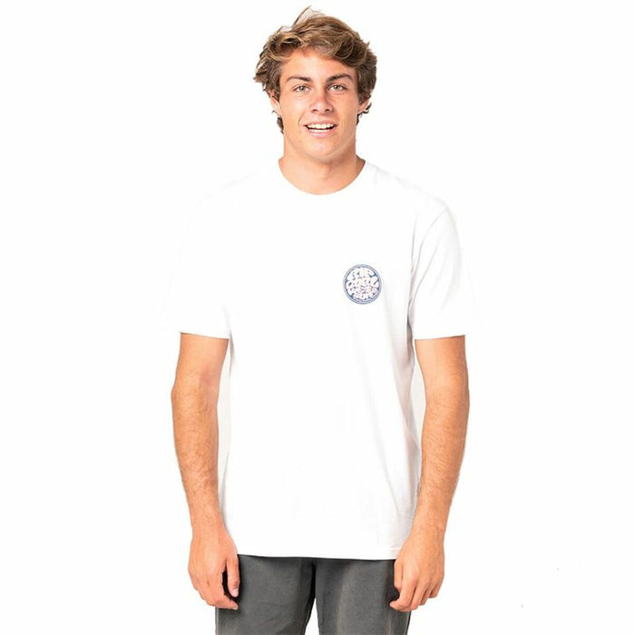 Tricou cu Mânecă Scurtă Bărbați Rip Curl Wetty Party Alb