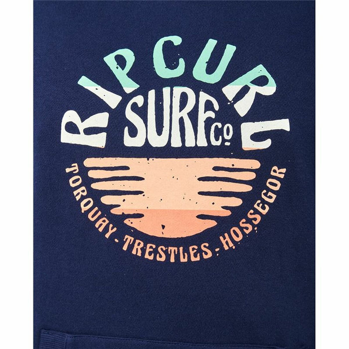 Hanorac cu Glugă Bărbați Rip Curl Down The Line Pop Over Albastru închis