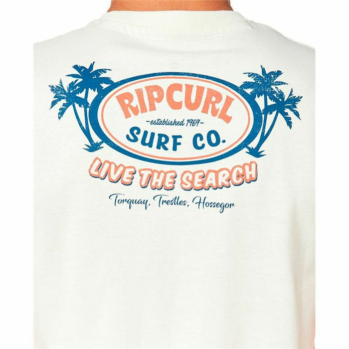 Tricou cu Mânecă Scurtă Bărbați Rip Curl FB Tee Alb
