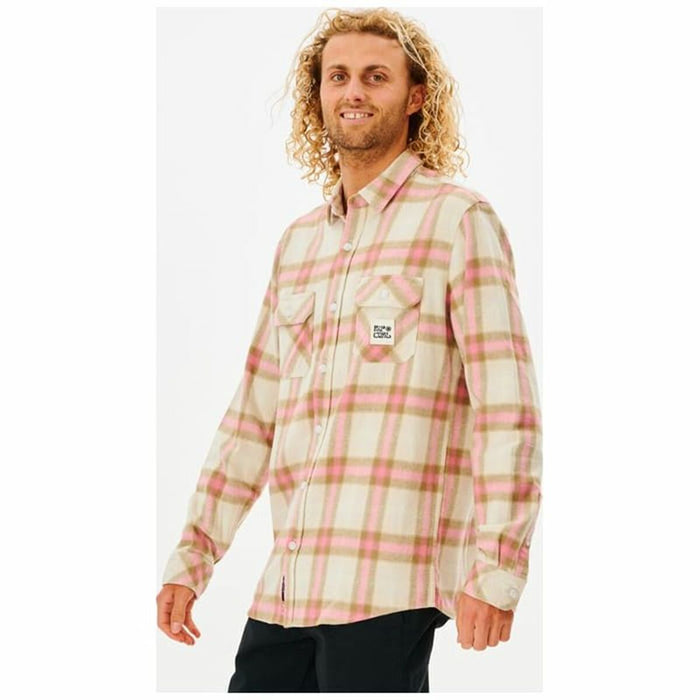 Cămașă cu Mânecă Lungă Bărbați Rip Curl Salt Walter Culture Bej