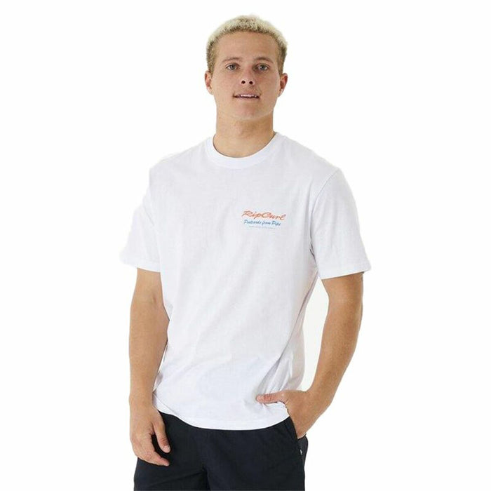 Tricou Rip Curl Postcards 2Nd Reef Alb Bărbați