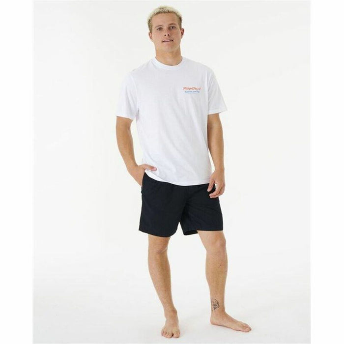 Tricou Rip Curl Postcards 2Nd Reef Alb Bărbați