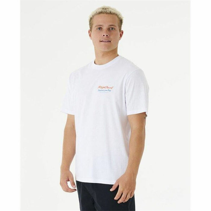 Tricou Rip Curl Postcards 2Nd Reef Alb Bărbați