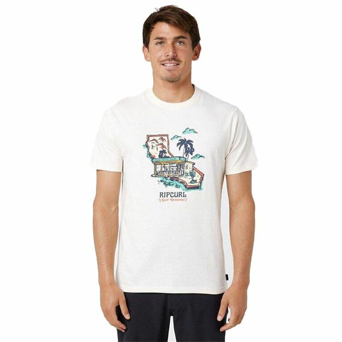 Tricou Rip Curl Framed Alb Bărbați