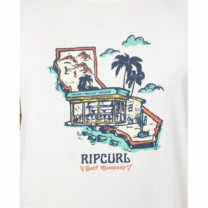 Tricou Rip Curl Framed Alb Bărbați