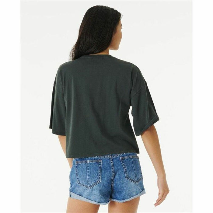 Tricou cu Mânecă Scurtă Femei Rip Curl Barrelled Heritage Negru