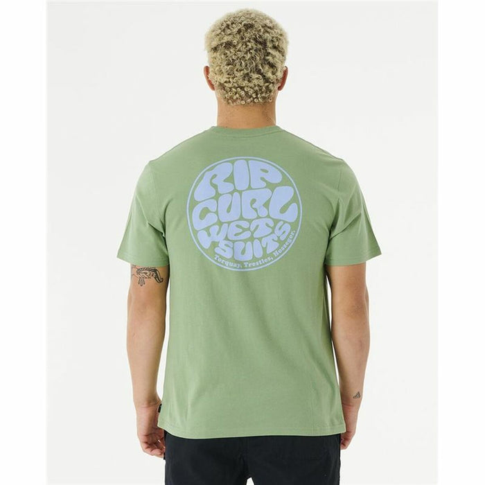 Tricou Rip Curl Wetsuit Icon Cyan Bărbați