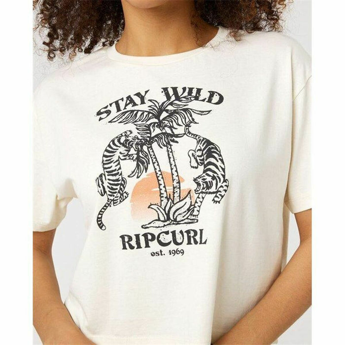Tricou cu Mânecă Scurtă Rip Curl Stay Wild  Alb