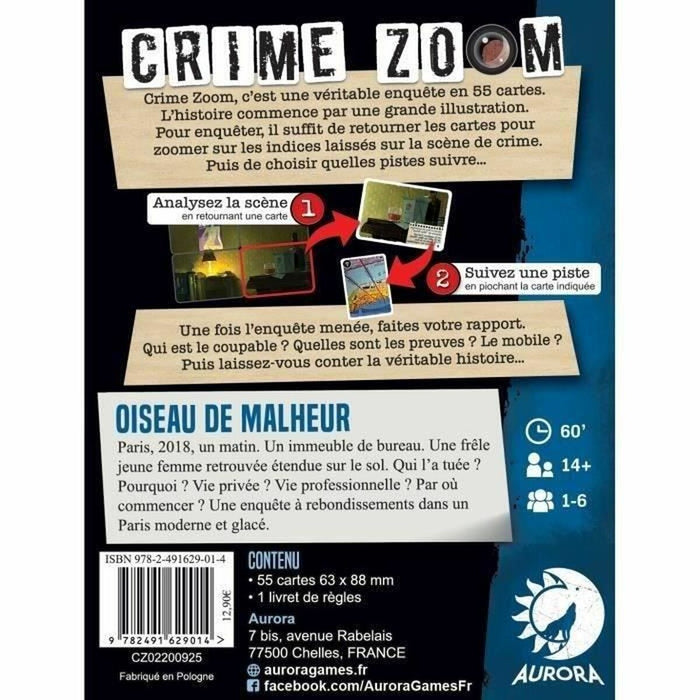 Joc de Masă Asmodee Crime Zoom : Oiseau de Malheur (FR)