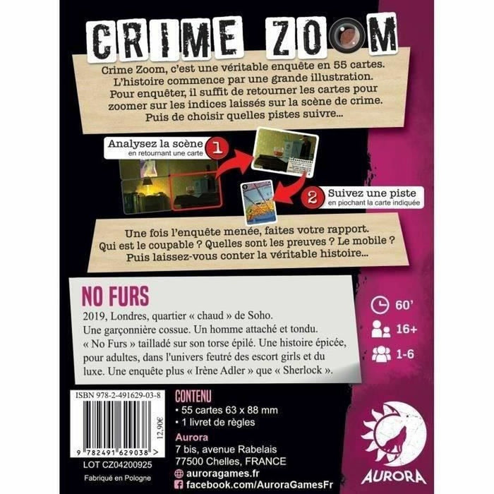 Joc de Masă Asmodee Crime Zoom : No Furs (FR)