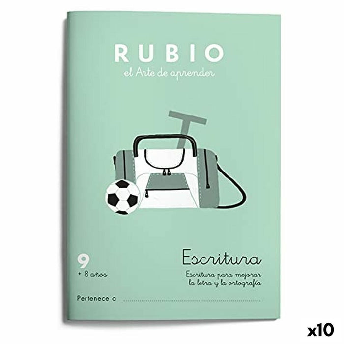 Writing and calligraphy notebook Rubio Nº9 A5 Spaniolă 20 Frunze (10 Unități)