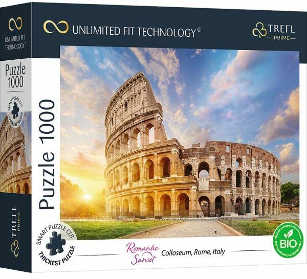 Puzzle Trefl Romantic Sunset, Colosseum, Rome, Italy, 1000 piese, UFT
