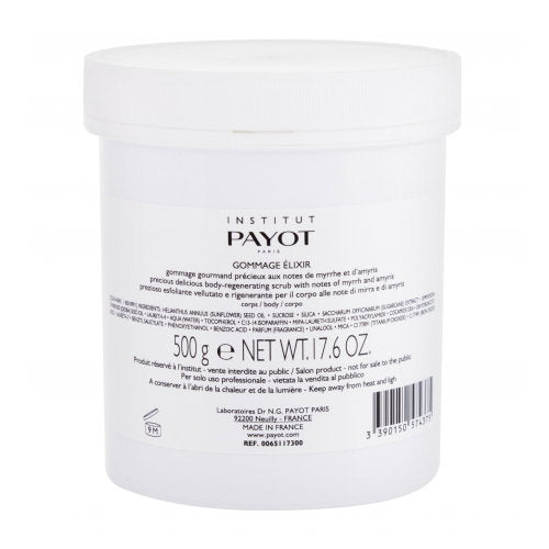 Exfoliant pentru corp Payot Gommage Elixir, regenerant, cu note de smirnă și ambră, 500 g