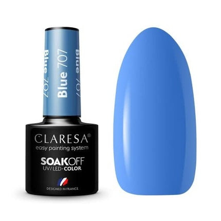 Gel Polish Claresa - UV LED Nail Polish Collection Hybrid Manicure Soak Off, Albastru, 5ml
