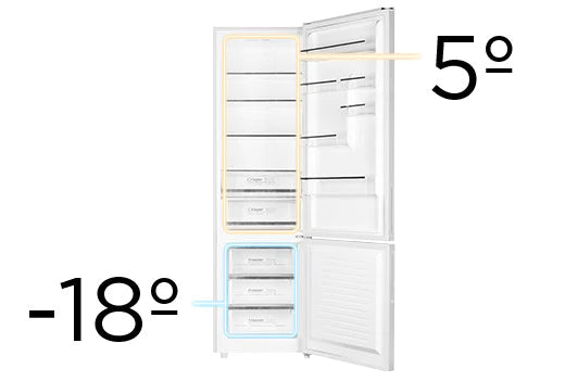 Frigider combină Cecotec EVVO F60B Glass, 59,5 × 63,5 × 200 cm, Total No Frost, negru