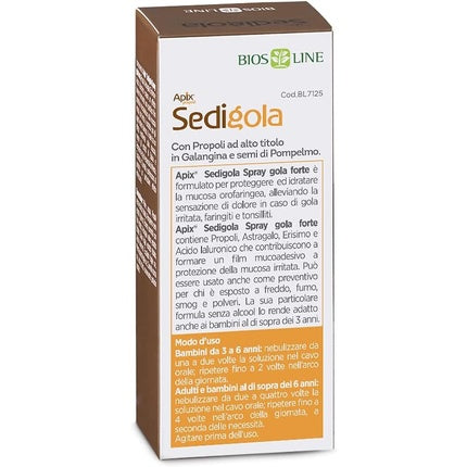 Spray gât Bios Line Apix Propolis Sedigola 30 ml