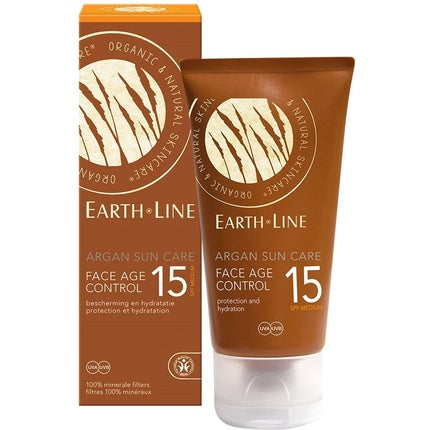 Earth-Line Argan Biosun Face Age SPF15, Cremă solară facială, 40ml