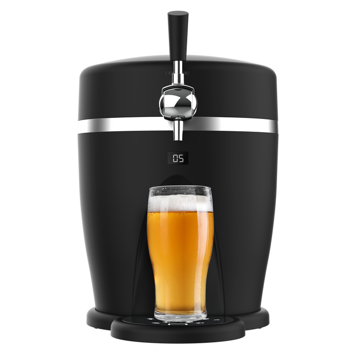 Dozator de bere Cecotec BeerFlow 5000, 5 l, 60 W, 3–6 °C, negru