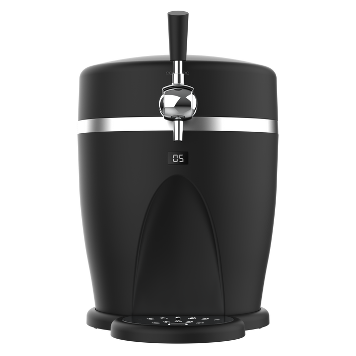 Dozator de bere Cecotec BeerFlow 5000, 5 l, 60 W, 3–6 °C, negru