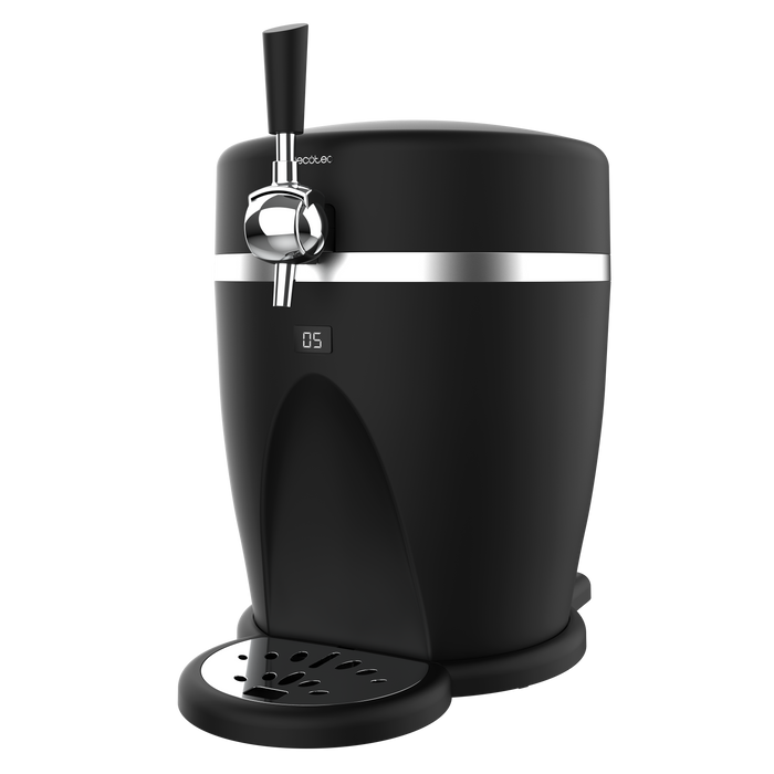 Dozator de bere Cecotec BeerFlow 5000, 5 l, 60 W, 3–6 °C, negru