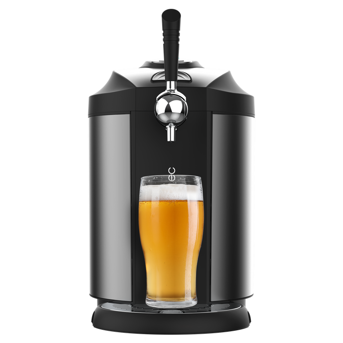 Dozator de bere Cecotec BeerFlow Steel 5000, butoi de 5 l, 65 W, temperatură 2–12 °C