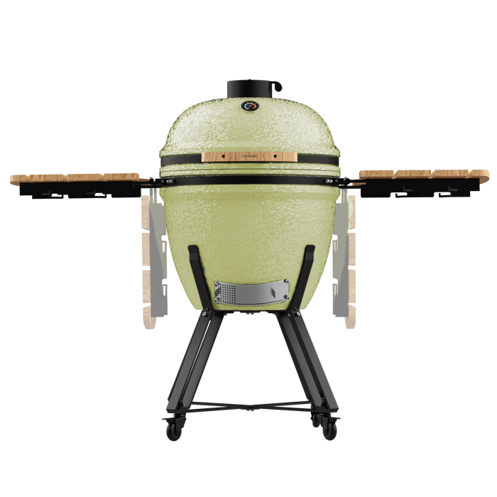 Grătar ceramic Cecotec DragonFire 6000, 81,4 × 135 × 122 cm, rezistent la 1000 °C, verde