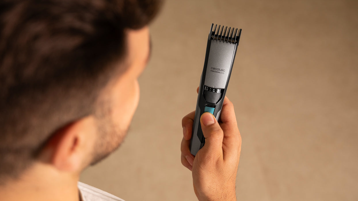 Aparat de tuns barba Cecotec PrecisionCare Barber, 1–10 mm și 11–20 mm, autonomie 1 oră, lame din oțel inoxidabil