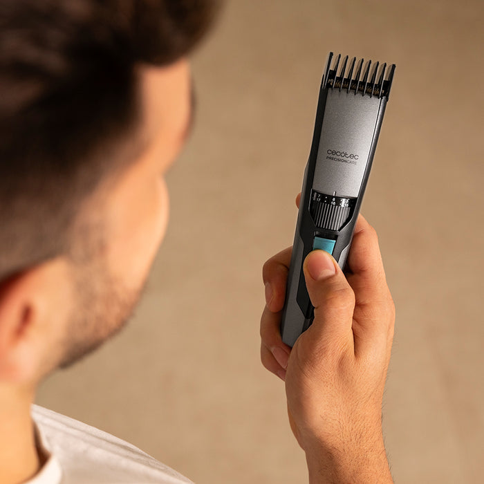 Aparat de tuns barba Cecotec PrecisionCare Barber, 1–10 mm și 11–20 mm, autonomie 1 oră, lame din oțel inoxidabil