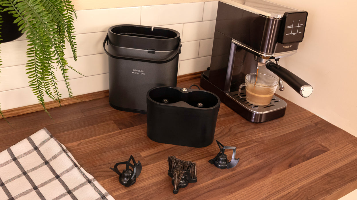 Curățător electric pentru portafiltre Cecotec Bean&Clean Pro, 6 W, compatibil cu portafiltre de 58 mm, inox