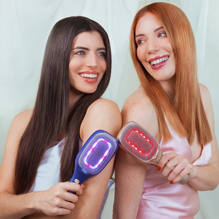 Perie pentru îngrijirea părului Cecotec HairCare Revitalize Champagne, 5 tehnologii, 8 × 5 × 23,5 cm, champagne