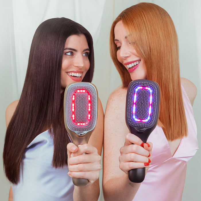 Perie pentru îngrijirea părului Cecotec HairCare Revitalize Champagne, 5 tehnologii, 8 × 5 × 23,5 cm, champagne