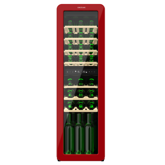 Vinotecă cu două zone Cecotec Bolero GrandSommelier Origin Duo 30 Hit Red, 30 de sticle, clasa G, roșie