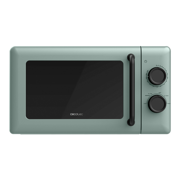 Cuptor cu microunde solo Cecotec Proclean 3010 Green, 20 l, 700 W, 6 niveluri de putere, verde