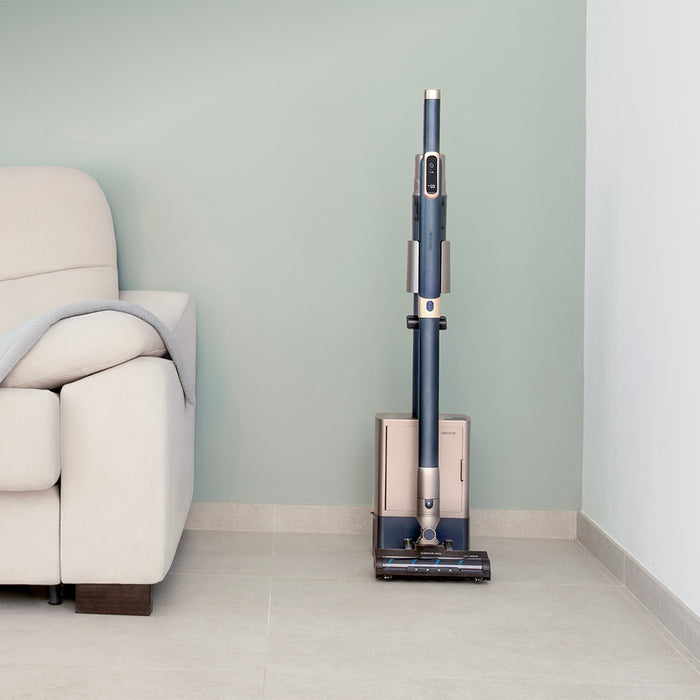Aspirator vertical 2 în 1 Cecotec Scoba 2100 Station, 210 W, 20 kPa, autonomie 40 min
